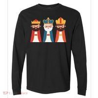 Epiphany Feliz Dia De Reyes Three Wise Happy Holy Kings Comfort Colors Heavyweight Long Sleeve T-Shirt thumb 0