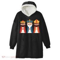 Epiphany Feliz Dia De Reyes Three Wise Happy Holy Kings Hooded Wearable Blanket thumb 0