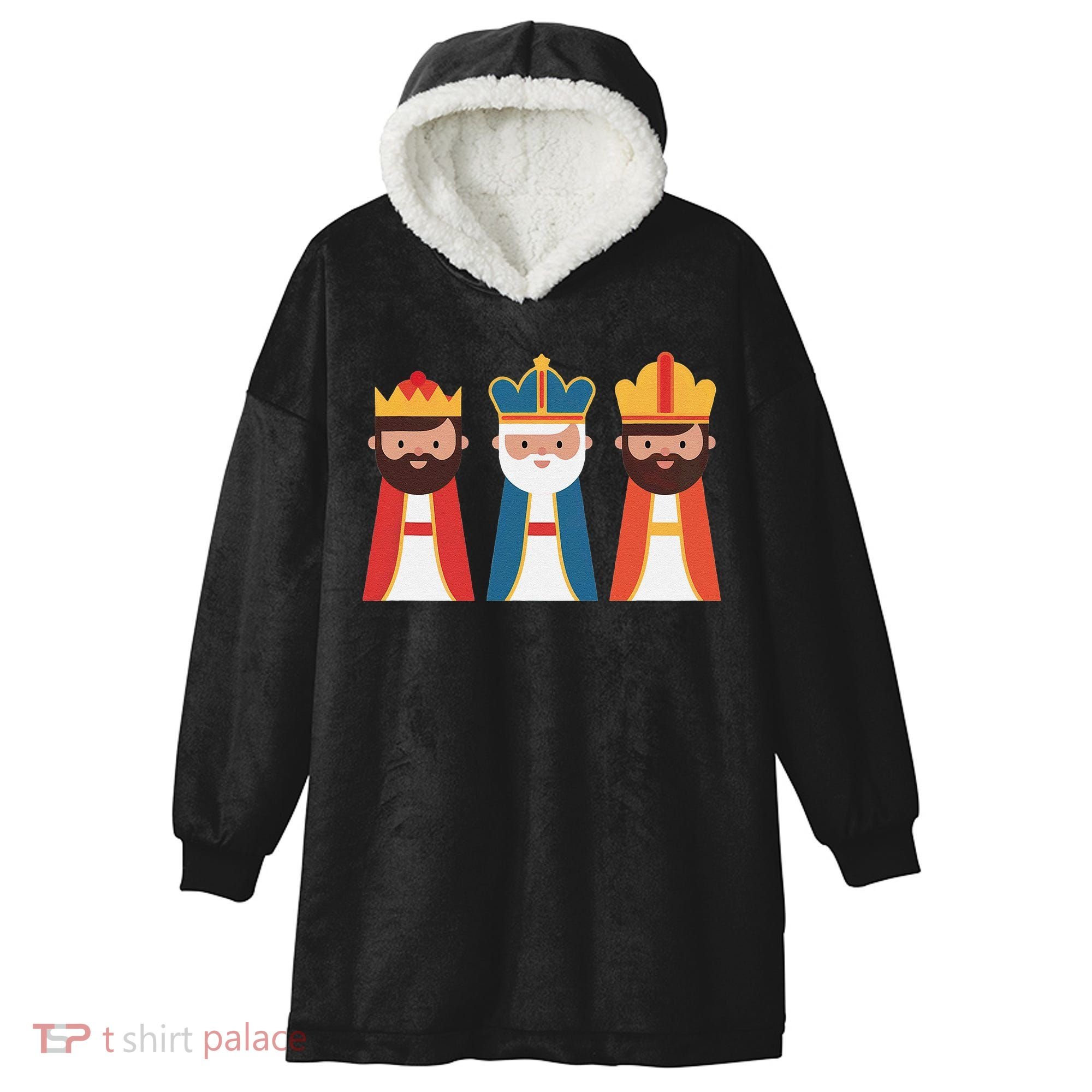 Epiphany Feliz Dia De Reyes Three Wise Happy Holy Kings Hooded Wearable Blanket