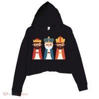 Epiphany Feliz Dia De Reyes Three Wise Happy Holy Kings Crop Fleece Hoodie thumb 0