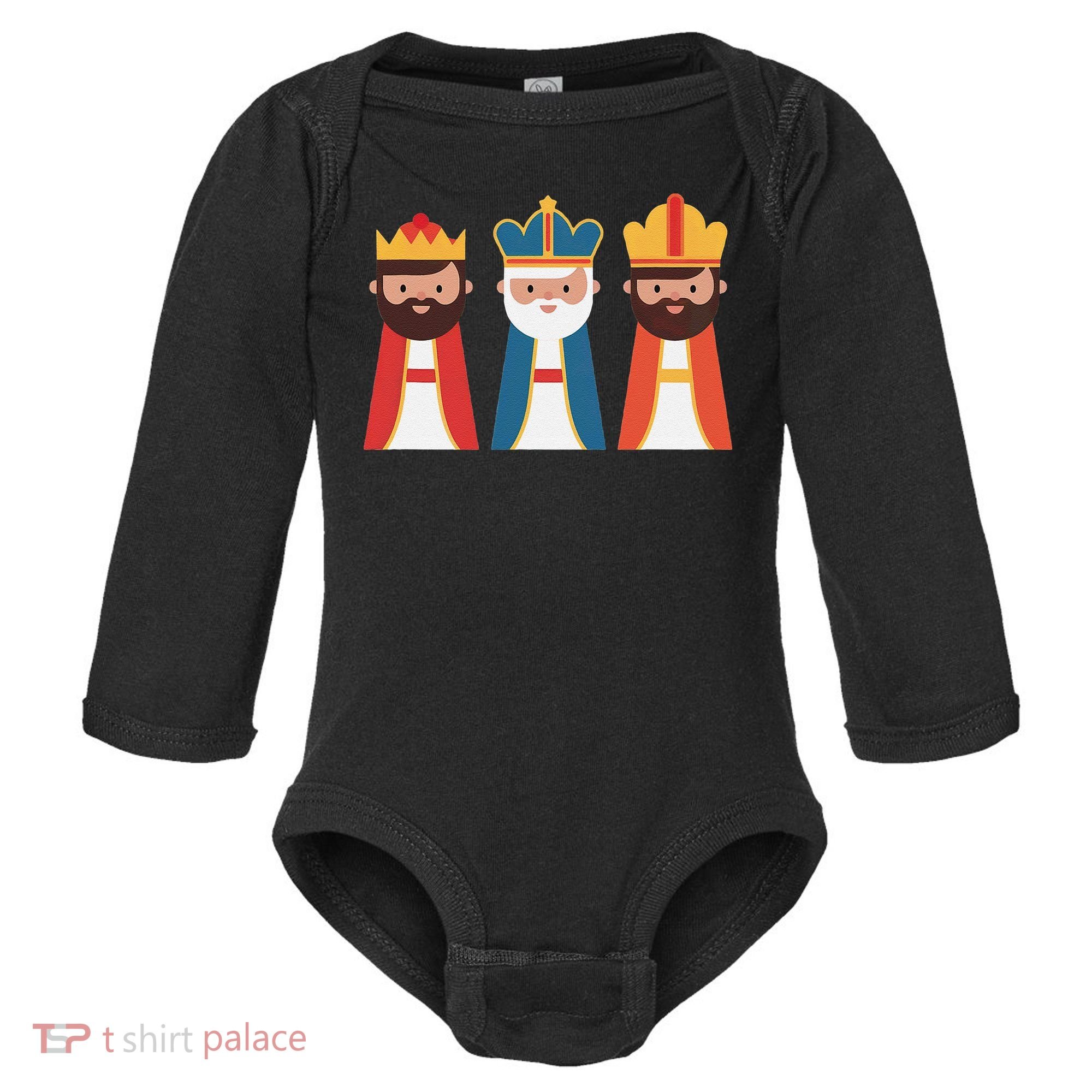 Epiphany Feliz Dia De Reyes Three Wise Happy Holy Kings Baby Long Sleeve Bodysuit