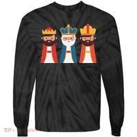 Epiphany Feliz Dia De Reyes Three Wise Happy Holy Kings Tie-Dye Long Sleeve Shirt thumb 0