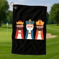 Epiphany Feliz Dia De Reyes Three Wise Happy Holy Kings Golf Towel thumb 1