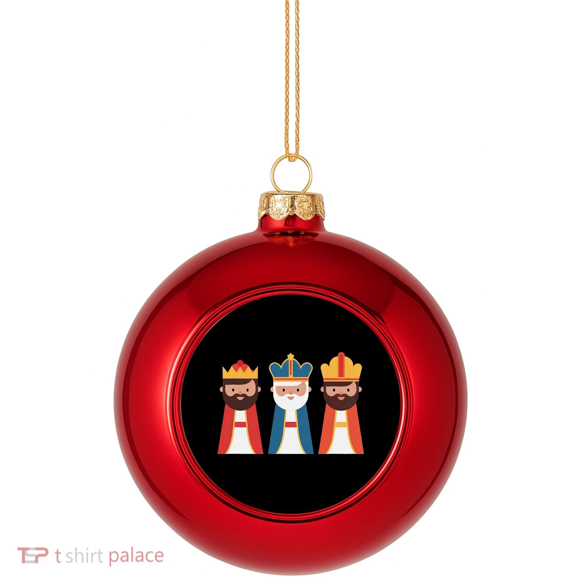 Epiphany Feliz Dia De Reyes Three Wise Happy Holy Kings Plastic Christmas Ball Ornament