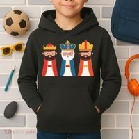 Epiphany Feliz Dia De Reyes Three Wise Happy Holy Kings Kids Hoodie thumb 2