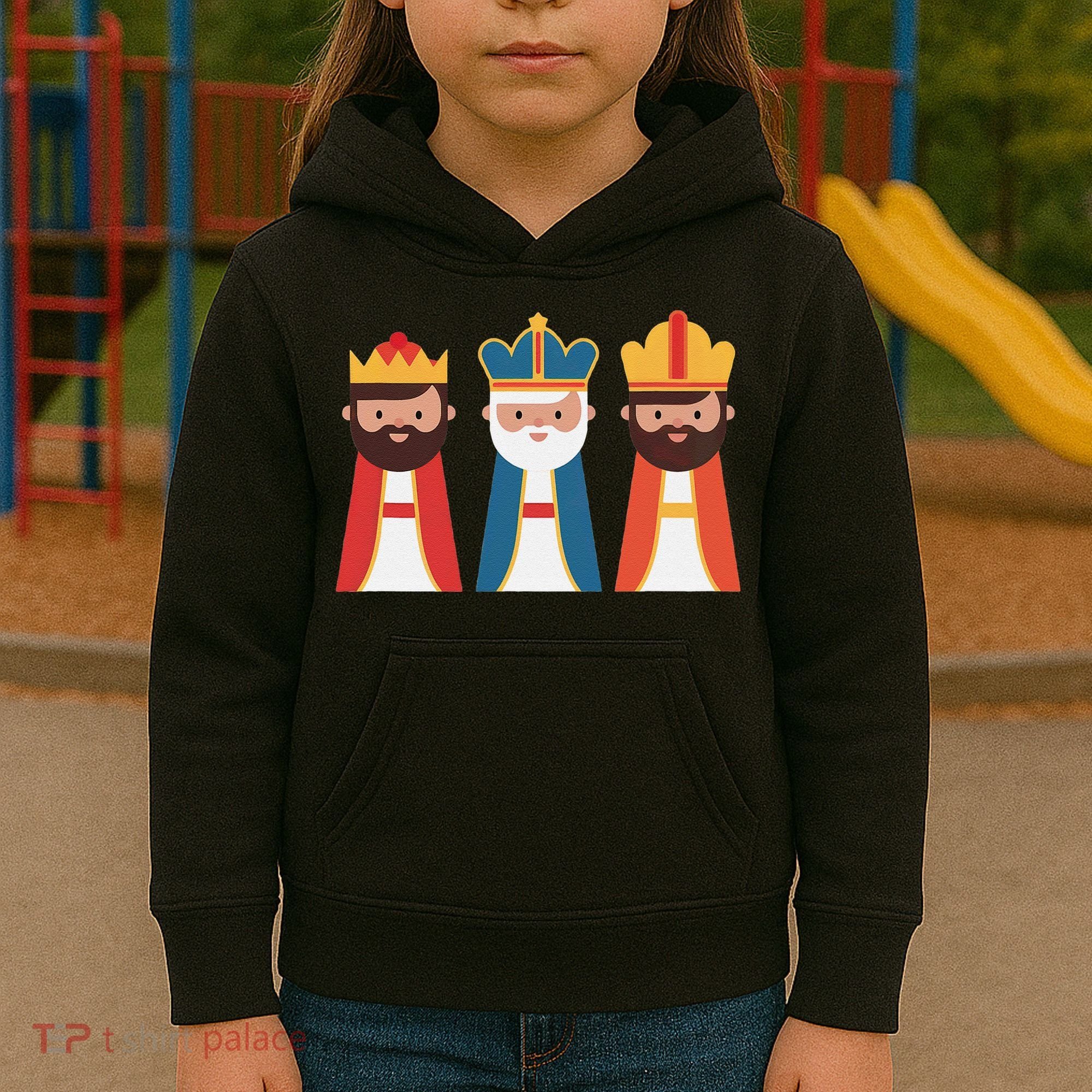 Epiphany Feliz Dia De Reyes Three Wise Happy Holy Kings Kids Hoodie