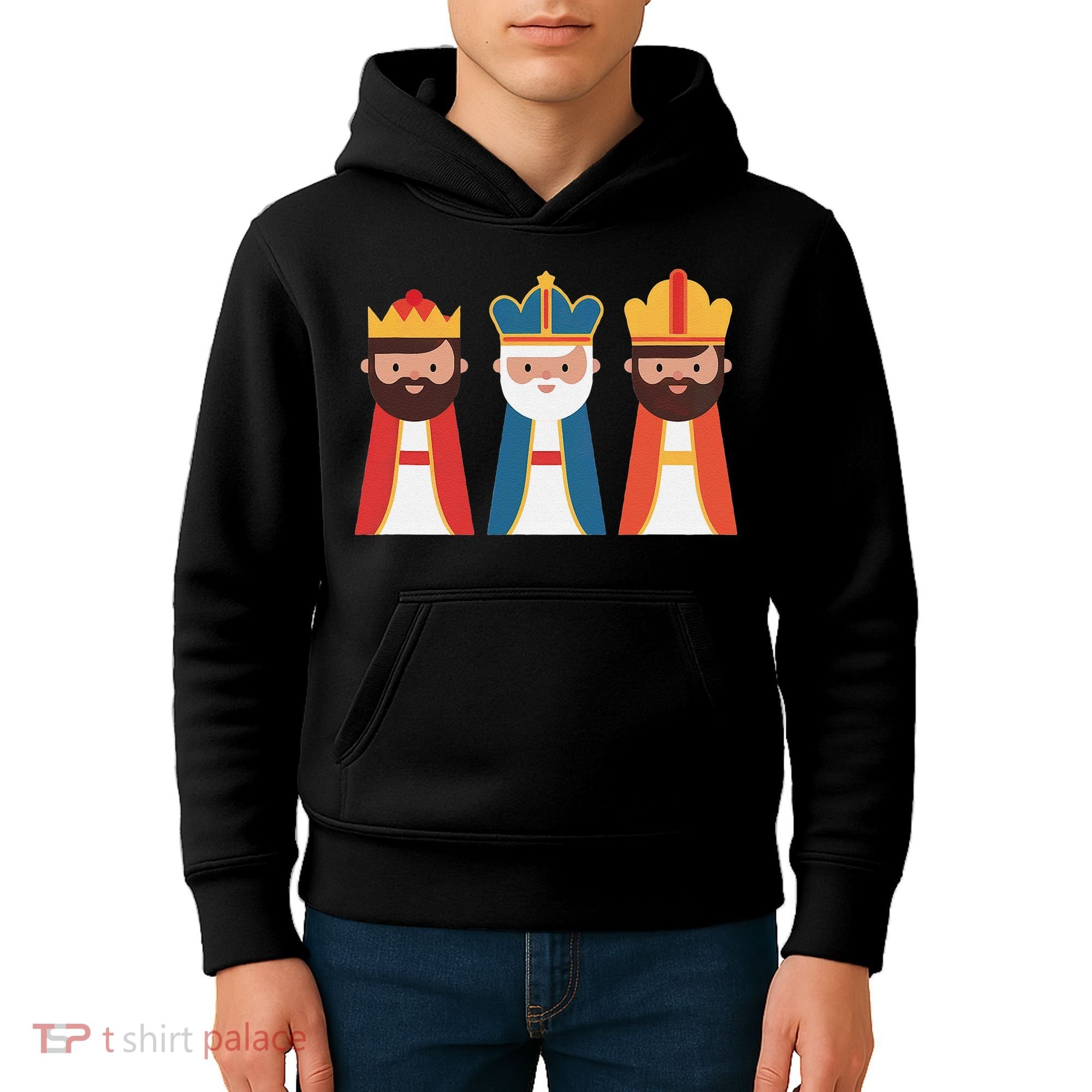 Epiphany Feliz Dia De Reyes Three Wise Happy Holy Kings Kids Hoodie