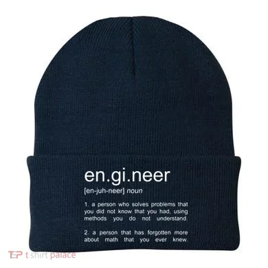 Engineer Funny Dictionary Definition Beanie