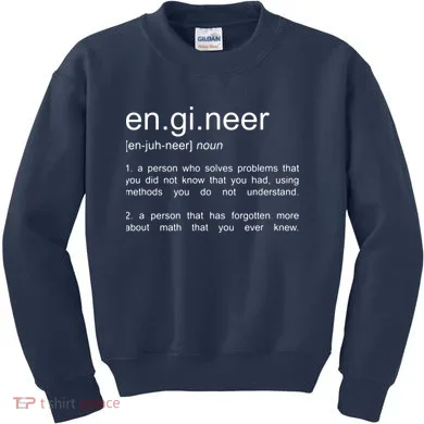 Engineer Funny Dictionary Definition Kids Sweatshirt