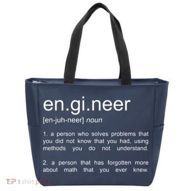 Engineer Funny Dictionary Definition Bag