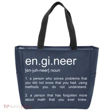 Engineer Funny Dictionary Definition Tote Bag