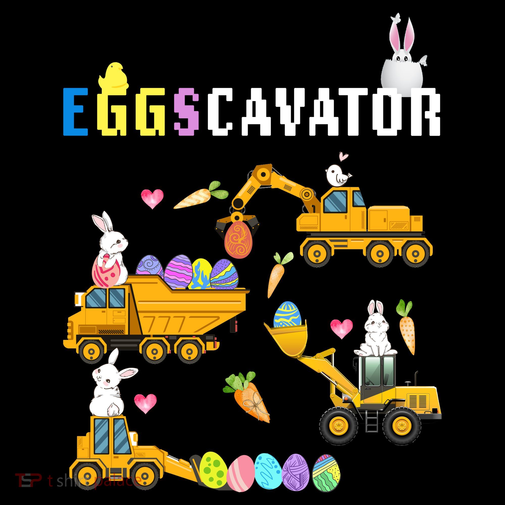 EggsCavator Funny Easter Egg Hunt Backpack