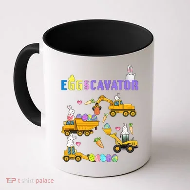 EggsCavator Funny Easter Egg Hunt Coffee Mug