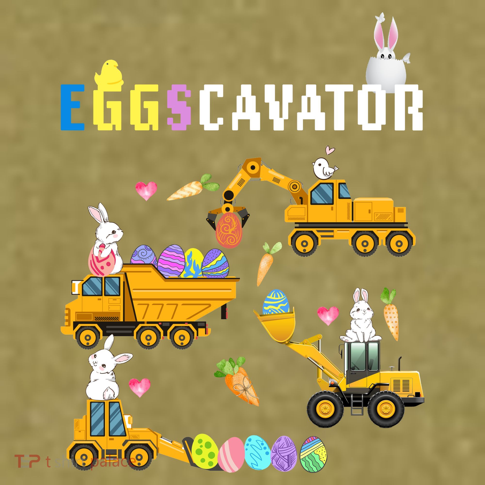EggsCavator Funny Easter Egg Hunt Garment-Dyed Women's Muscle Tee