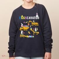 EggsCavator Funny Easter Egg Hunt Women's Sweatshirt thumb 0