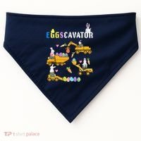 EggsCavator Funny Easter Egg Hunt USA-Made Doggie Bandana thumb 0