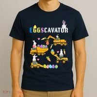 EggsCavator Funny Easter Egg Hunt T-Shirt thumb 3
