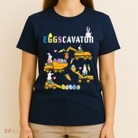 EggsCavator Funny Easter Egg Hunt T-Shirt thumb 4