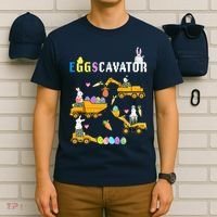 EggsCavator Funny Easter Egg Hunt T-Shirt thumb 6