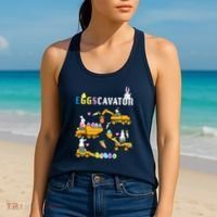 EggsCavator Funny Easter Egg Hunt Women's Tank Top thumb 2