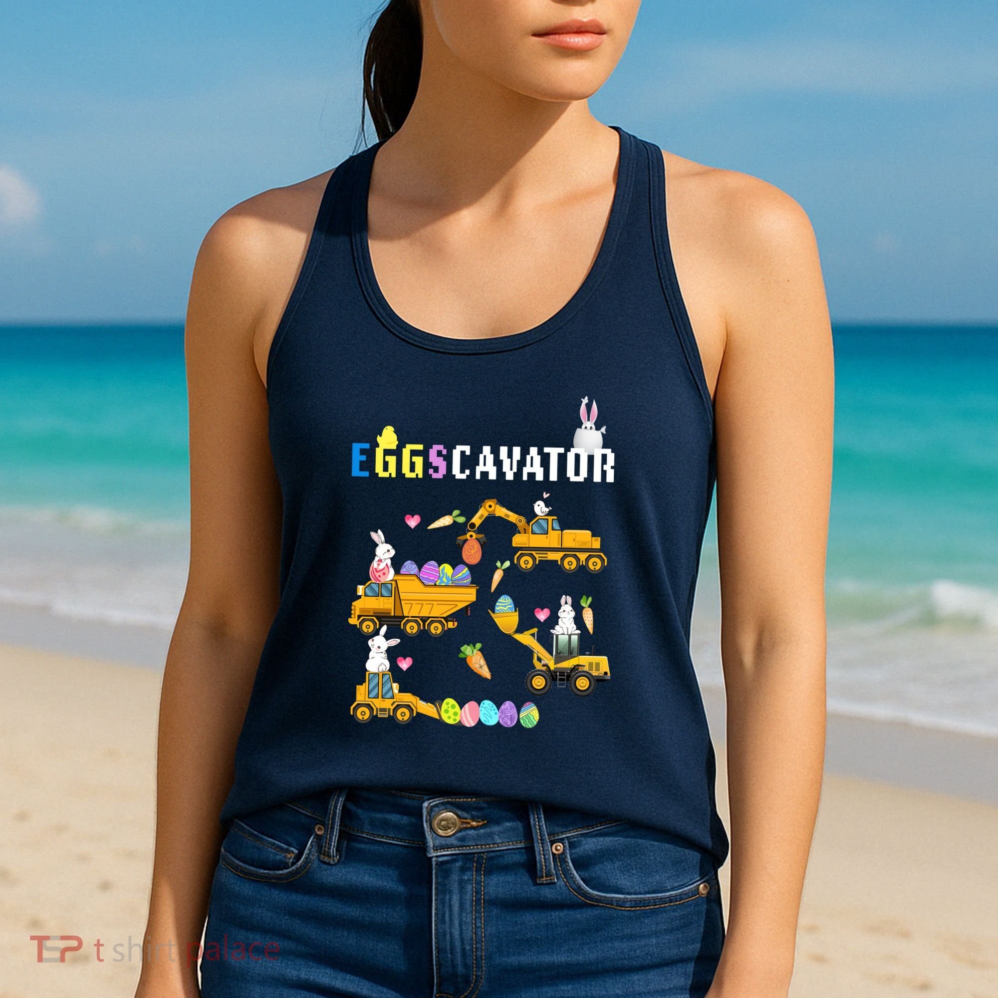 EggsCavator Funny Easter Egg Hunt Women's Tank Top