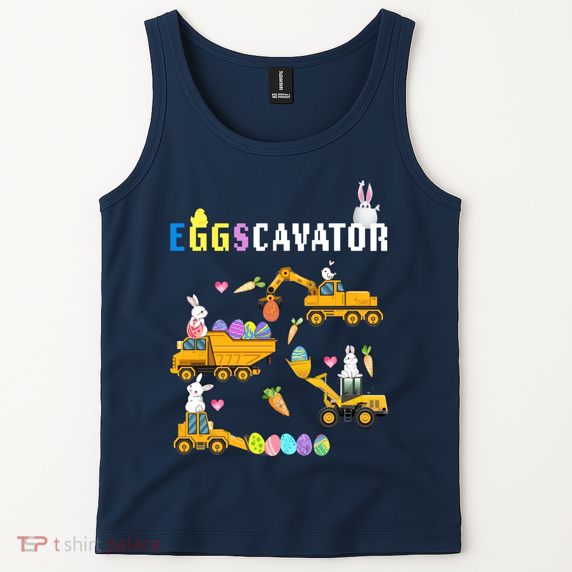 EggsCavator Funny Easter Egg Hunt Tank Top