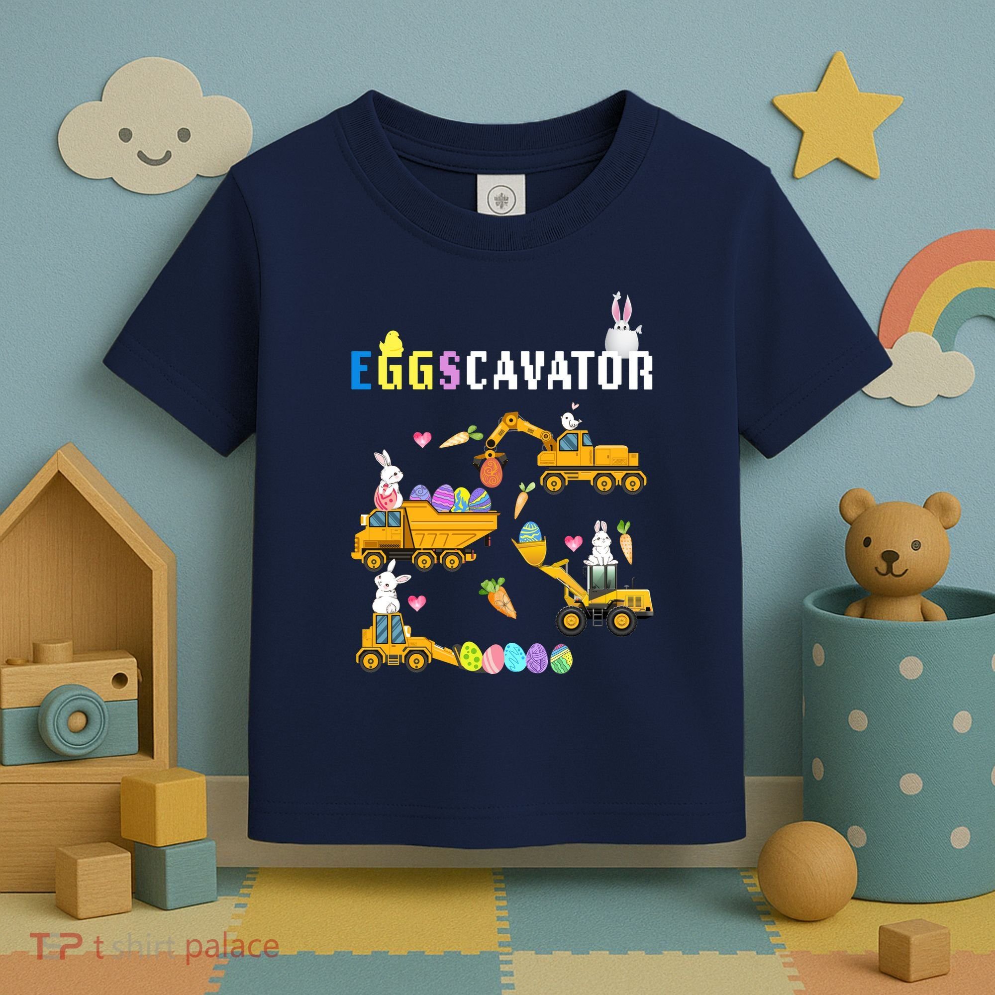 EggsCavator Funny Easter Egg Hunt Toddler T-Shirt