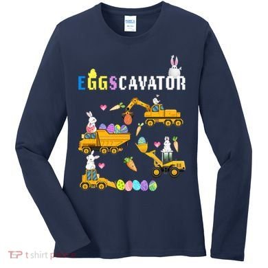 EggsCavator Funny Easter Egg Hunt Women's Long Sleeve Shirt