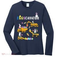 EggsCavator Funny Easter Egg Hunt Women's Long Sleeve Shirt thumb 0