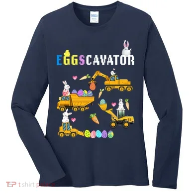 EggsCavator Funny Easter Egg Hunt Women's Long Sleeve Shirt