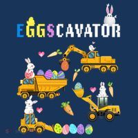EggsCavator Funny Easter Egg Hunt Women's Long Sleeve Shirt thumb 2
