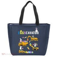 EggsCavator Funny Easter Egg Hunt Tote Bag thumb 0