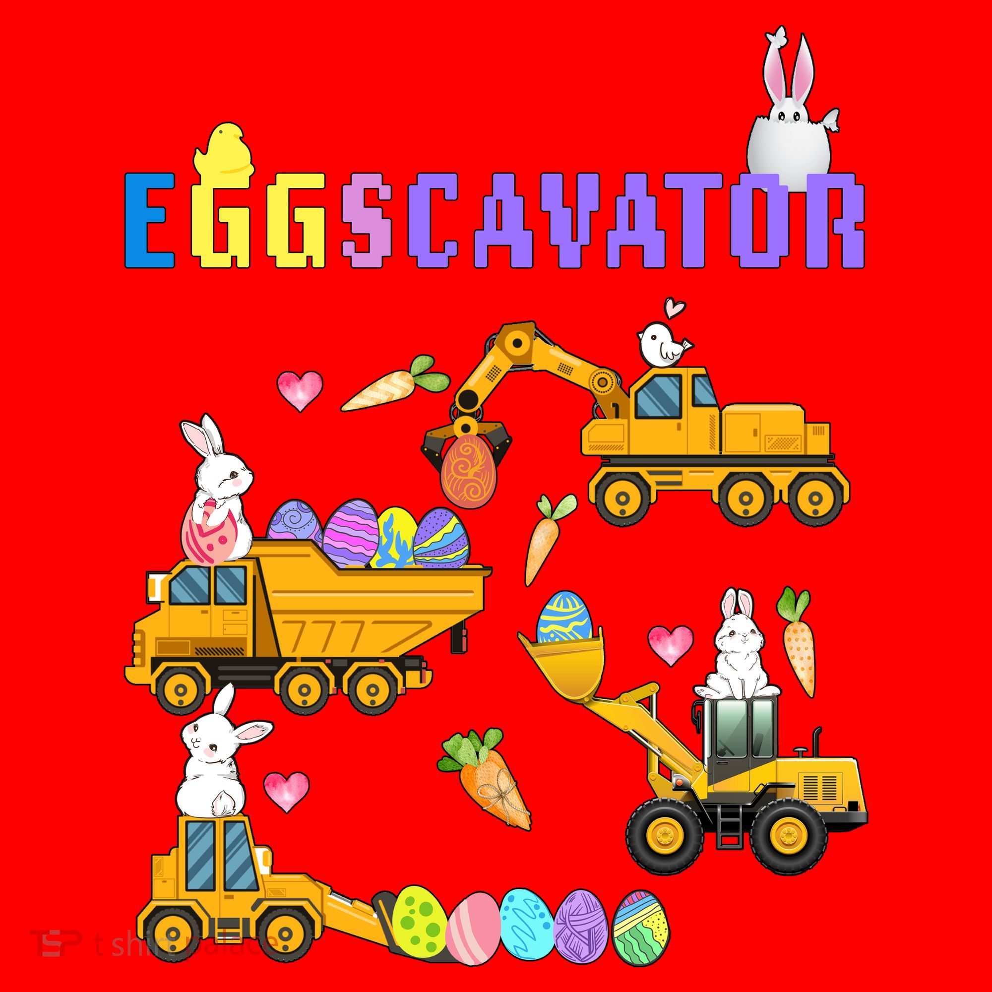 EggsCavator Funny Easter Egg Hunt Santa Hat