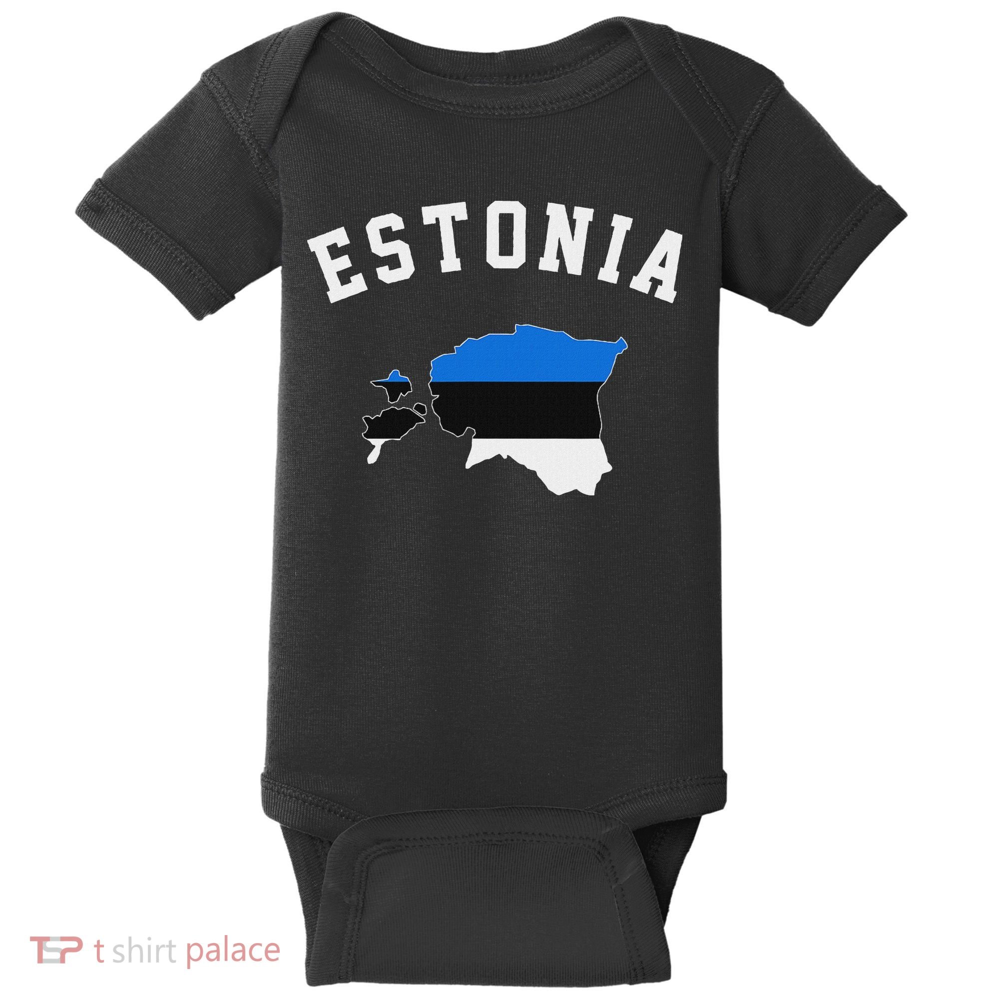 Estonian Flag Estonia Baby Bodysuit