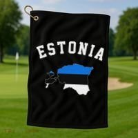 Estonian Flag Estonia Golf Towel thumb 1