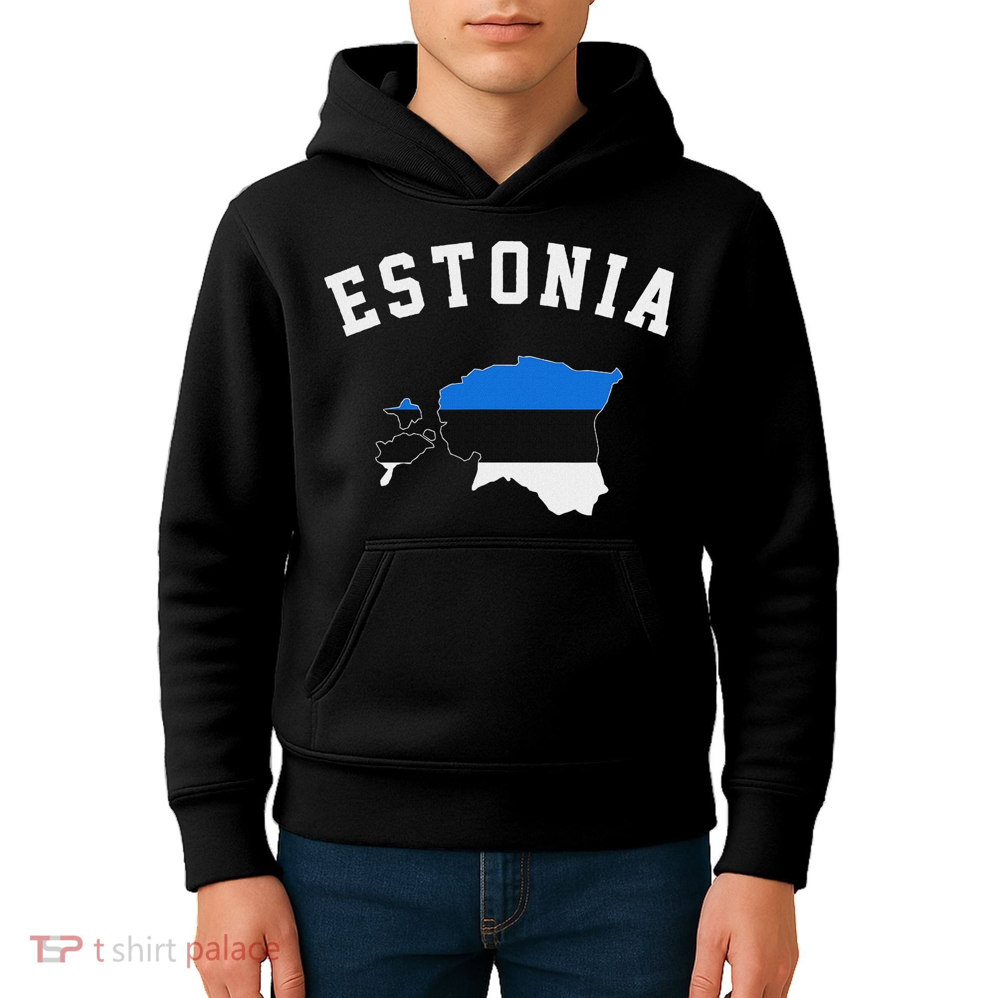 Estonian Flag Estonia Kids Hoodie