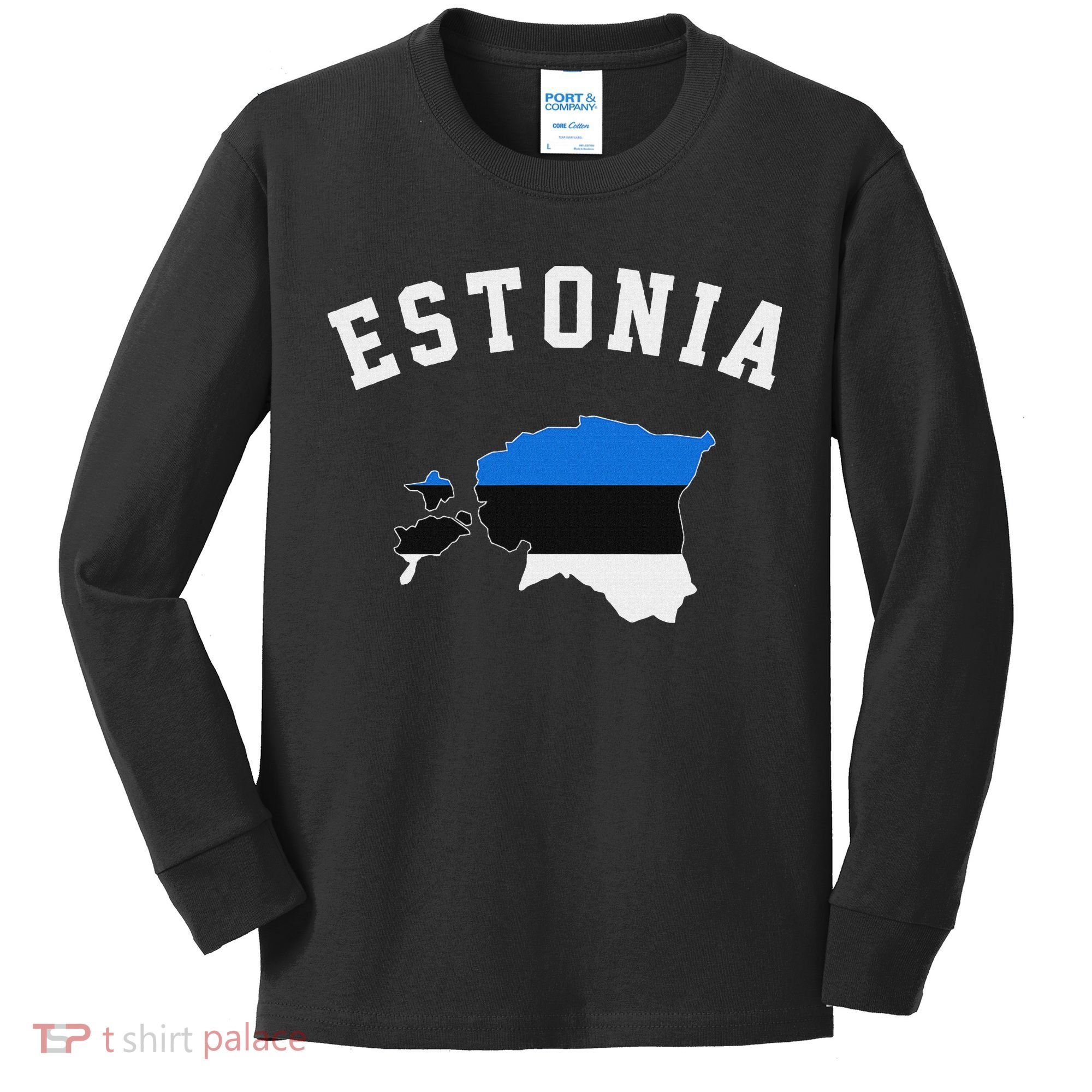 Estonian Flag Estonia Kids Long Sleeve Shirt