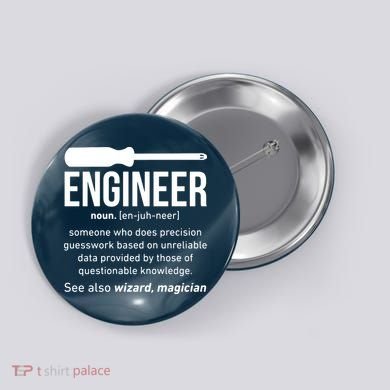Engineer Funny Button