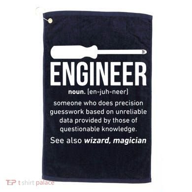 Engineer Funny Golf Towel