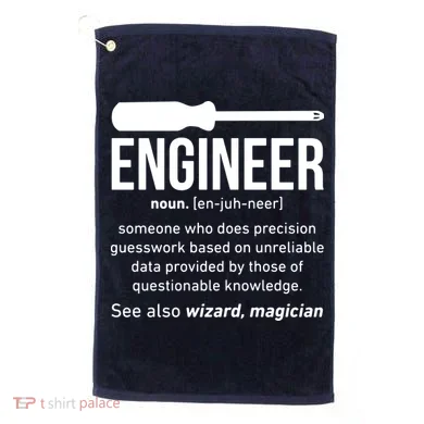 Engineer Funny Golf Towel