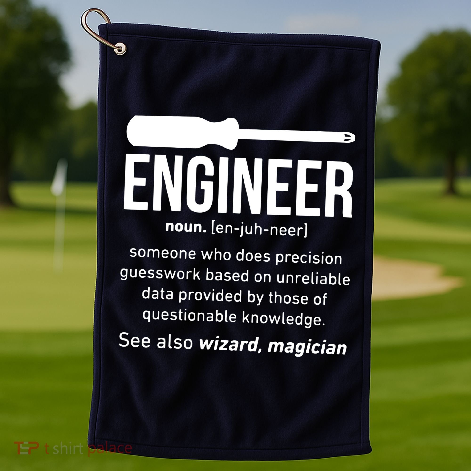 Engineer Funny Golf Towel