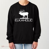 Elkaholic Funny Elk Hunting Gift Women's Sweatshirt thumb 0
