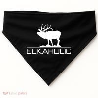 Elkaholic Funny Elk Hunting Gift USA-Made Doggie Bandana thumb 0