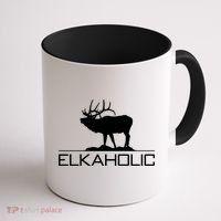 Elkaholic Funny Elk Hunting Gift Coffee Mug thumb 1