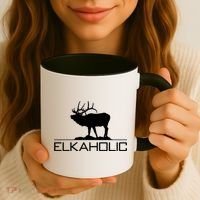 Elkaholic Funny Elk Hunting Gift Coffee Mug thumb 3
