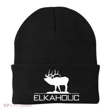 Elkaholic Funny Elk Hunting Gift Beanie