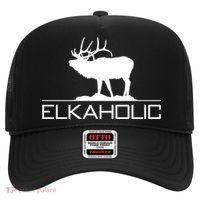 Elkaholic Funny Elk Hunting Gift Hat thumb 0