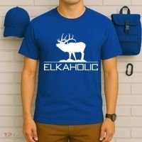 Elkaholic Funny Elk Hunting Gift T-Shirt thumb 6