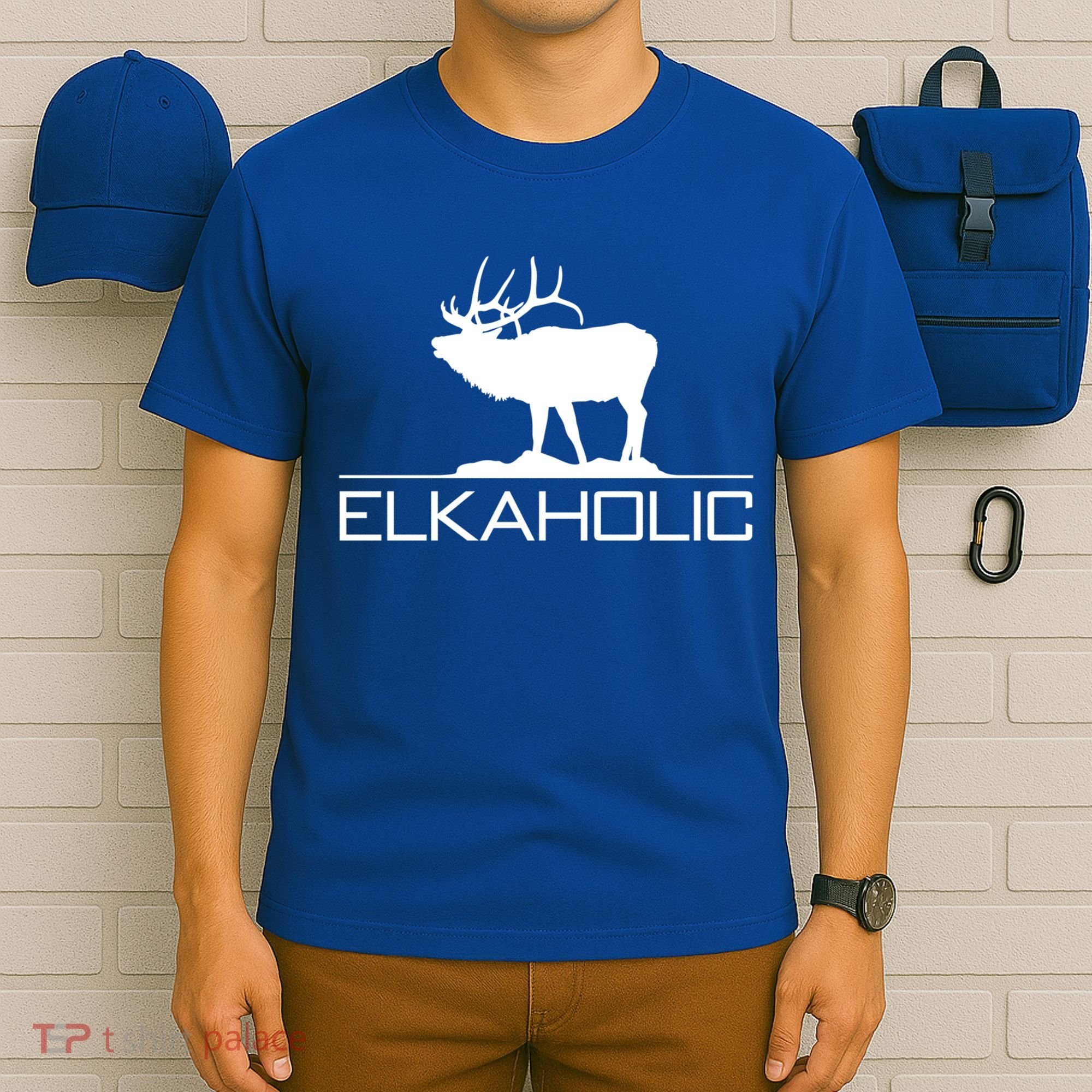 Elkaholic Funny Elk Hunting Gift T-Shirt