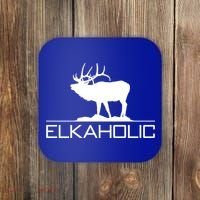 Elkaholic Funny Elk Hunting Gift Coaster thumb 0